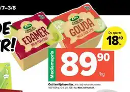 Coop Extra Ost familjefavoriter, Medlemspris erbjuda