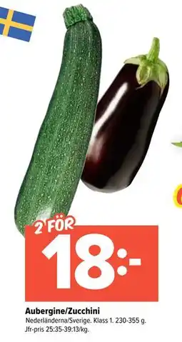 Coop Extra Aubergine/Zucchini, SEK 18 erbjuda