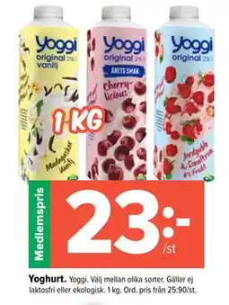 Coop Extra Yoghurt, Medlemspris erbjuda