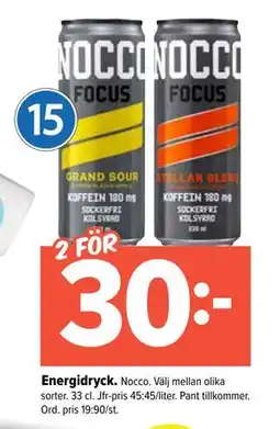 Coop Extra Energidryck, SEK 30 erbjuda
