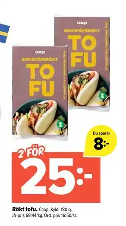 Coop Extra Rökt tofu, SEK 25 erbjuda