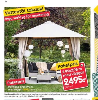 Rusta Paviljong erbjuda