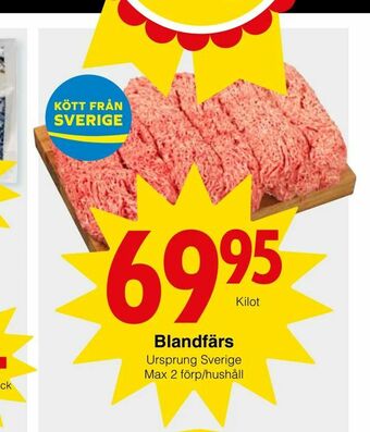 Matöppet Blandfärs erbjuda