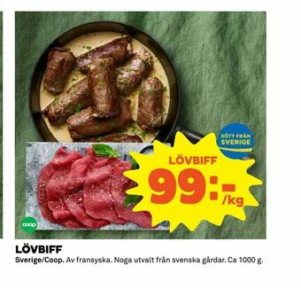 Coop Extra Lövbiff erbjuda