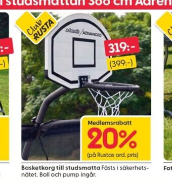 Rusta Adrenalin Studsmatta tillbehör erbjuda