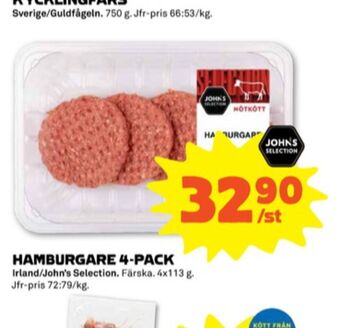 Stora Coop Johns Selection Hamburgare erbjuda
