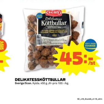 Stora Coop Scan Deli Köttbullar erbjuda