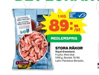 Stora Coop Royal Greenland Räkor med skal erbjuda