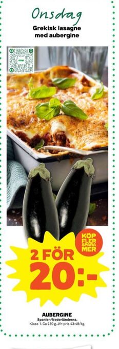 Stora Coop Aubergine erbjuda