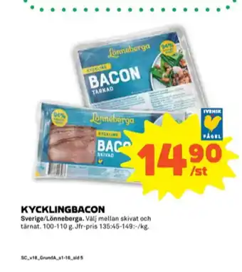 Stora Coop Lönneberga Kycklingbacontärn erbjuda
