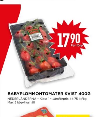 Willys Plommontomater erbjuda
