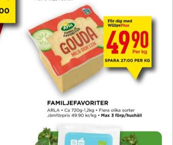 Willys Arla Gouda erbjuda