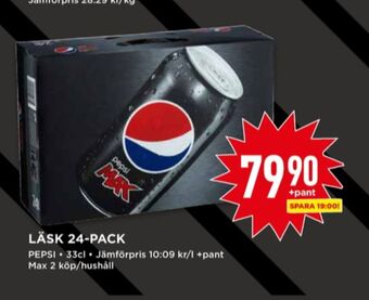 Willys Pepsi Max Läskedryck erbjuda