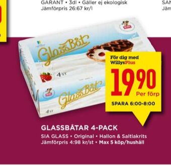 Willys Sia Glassbåtar erbjuda