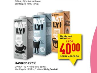 Willys Oatly Havredryck erbjuda