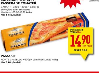 Willys Monte Castello Pizza kit erbjuda