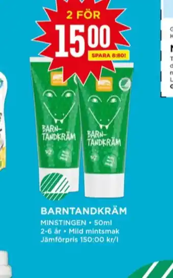 Willys Minstingen Tandkräm erbjuda