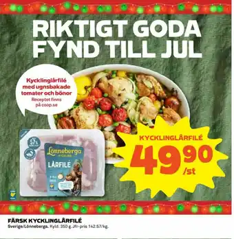 Coop Lönneberga Kycklinglårfile erbjuda