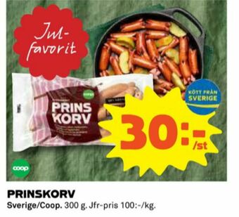 Coop Coop Prinskorv erbjuda