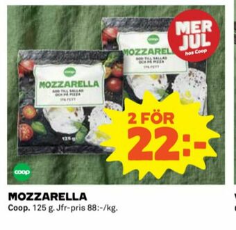 Coop Coop Mozzarella erbjuda