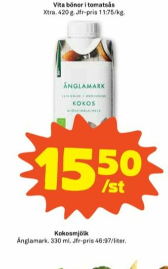 Stora Coop Änglamark Kokosmjölk erbjuda