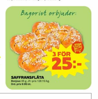 Stora Coop Bonjour Butiksbakat kaffebröd erbjuda