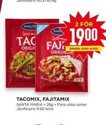 Willys Santa Maria Taco kryddmix erbjuda