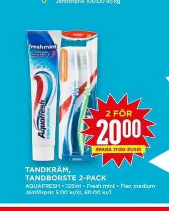 Willys Aquafresh Tandborste erbjuda
