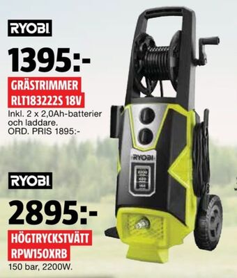 Bauhaus Ryobi Högtryckstvätt erbjuda