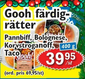 T-jarlen Gooh färdigrätter erbjuda