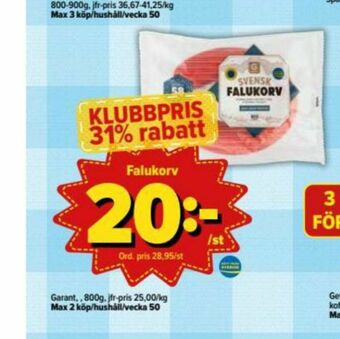 Östenssons Garant Falukorv erbjuda