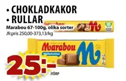 Matvärlden Tensta MARABOU Chokladkakor rullar erbjuda