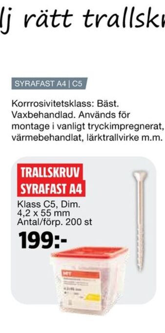 Bauhaus MFT Trallskruv erbjuda