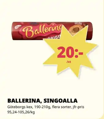 Tempo Ballerina, singoalla erbjuda