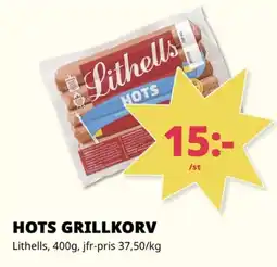 Tempo LITHELLS Hots grillkorv erbjuda