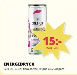 Tempo CELSIUS Energidryck erbjuda