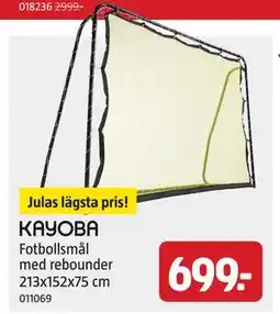 Jula KAYOBA Fotbollsmål med rebounder, SEK 699 erbjuda