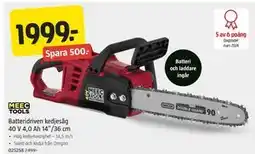 Jula Batteridriven kedjesåg 40 V 4,0 Ah 14”/36 cm, SEK 1999 erbjuda