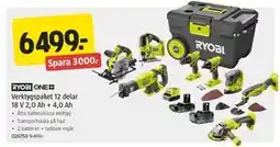 Jula Verktygspaket 12 delar 18 V 2,0 Ah + 4,0 Ah, SEK 6499 erbjuda