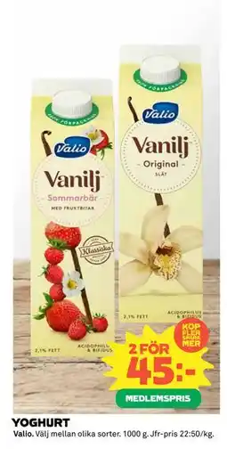Coop YOGHURT, Medlemspris erbjuda
