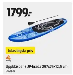 Jula Uppblåsbar SUP-bräda 297x76x12,5 cm, SEK 1799 erbjuda