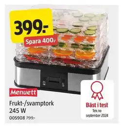Jula Frukt-/svamptork 245 W, SEK 399 erbjuda