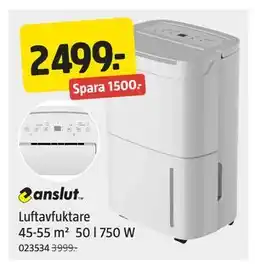Jula Luftavfuktare 45-55 m² 50 l 750 W, SEK 2499 erbjuda