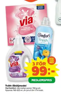 Stora Coop Tvätt-/Sköljmedel, Medlemspris erbjuda