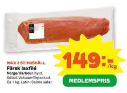 Stora Coop Färsk laxfilé, Medlemspris erbjuda