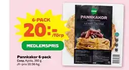 Stora Coop Pannkakor 6-pack, Medlemspris erbjuda