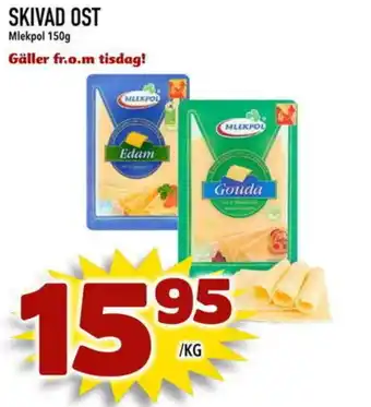 Din Mat MLEKPOL Skivad ost erbjuda