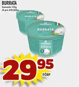 Nelins GRANAROLO Burrata erbjuda