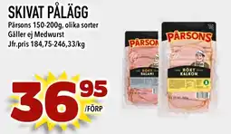 MatArket PÄRSONS Skivat pålägg erbjuda