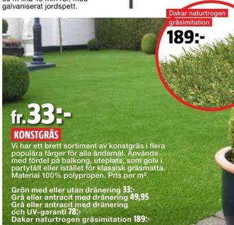 Bauhaus Konstgräs erbjuda